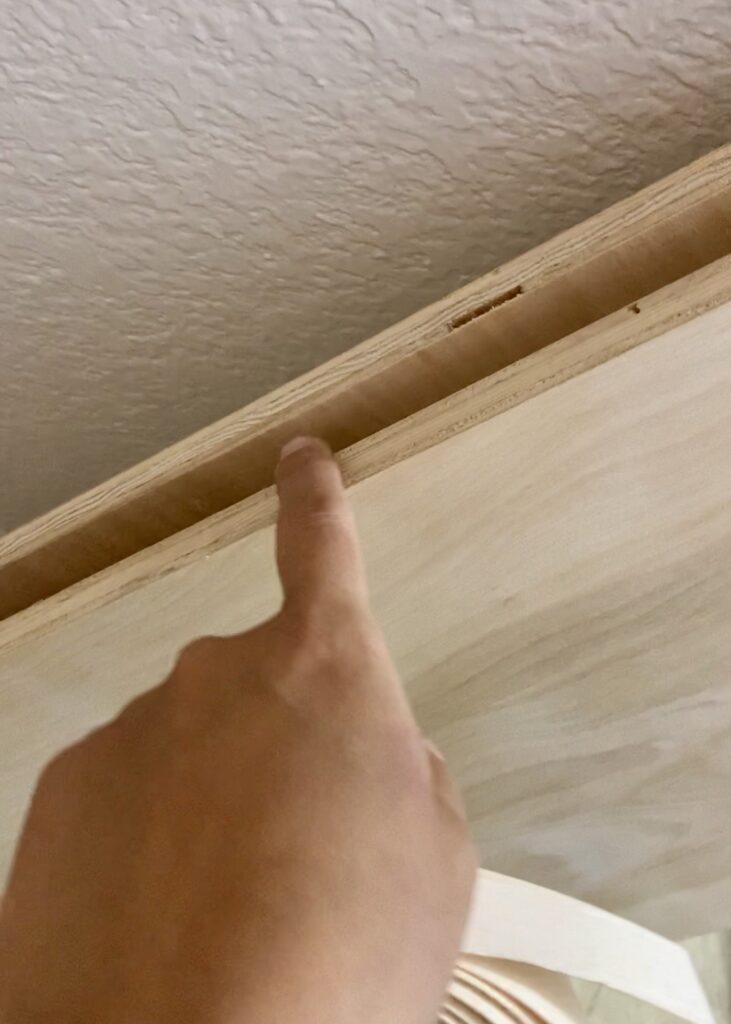 Gaps on side of plywood